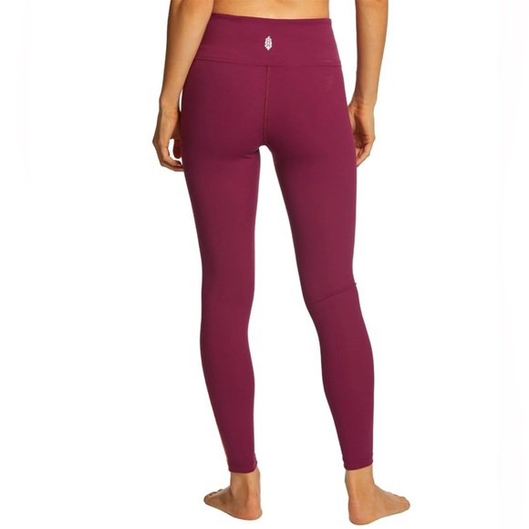 Free people movement freestyle cranberry High-Waisted Leggings small - Picture 1 of 5